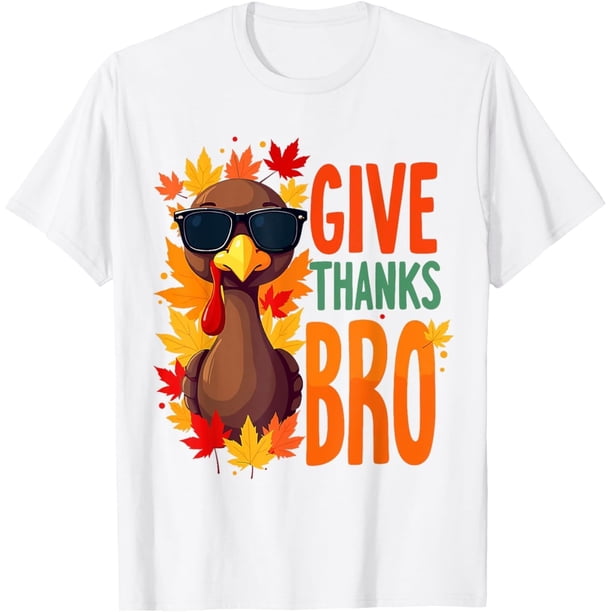 Give Thanks Bro Cute Turkey - Camiseta de Acción de Gracias para niño