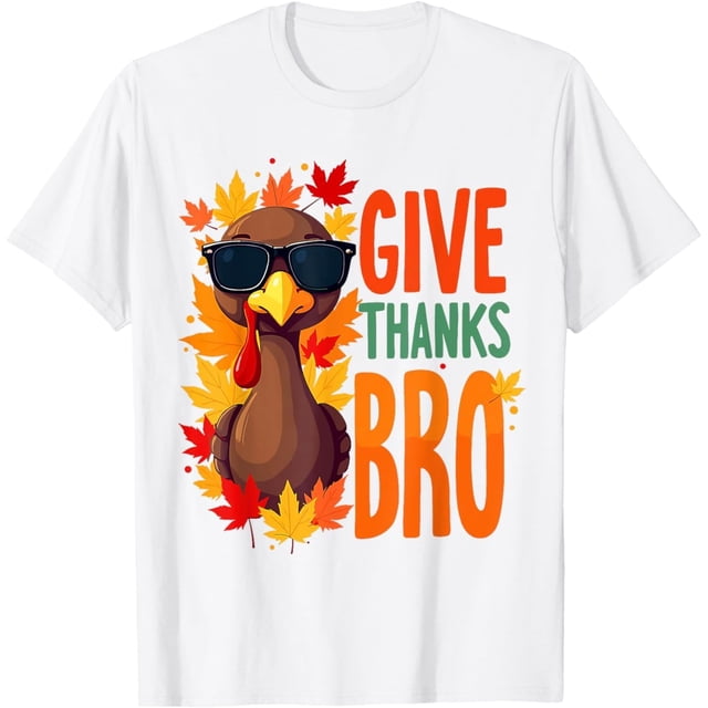 Give Thanks Bro Cute Turkey - Camiseta de Acción de Gracias para niño