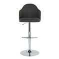 thumbnail image 6 of LumiSource Chrome Metal, Charcoal Fabric Ahoy Adjustable Barstool - Set of 2, 6 of 6