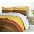 thumbnail image 5 of Ambesonne Country Duvet Cover Set, Mediterranean Old House, 2-Calking, Orange White, 5 of 6
