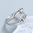 thumbnail image 3 of JUNTEX Anti Anxiety Ring with Beads, Fidget Rings Double Hollow Line Rotation Spinner Band Ring for Women Men Stress Relieving, 3 of 9