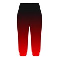 thumbnail image 5 of Stamzod Ladies Capri Pants Fashion Gradient Printing Summer Stretch Waist Crop Pants Casual Breathable Plus Size Capris for Women with Pocket Red L, 5 of 7