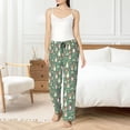 thumbnail image 4 of Cauagu Mushrooms Gnome Pajama Pants for Women Loose Fit Wide Leg Trouser Pants Casual Elastic Waist Drawstring Lounge Pants, 4 of 6