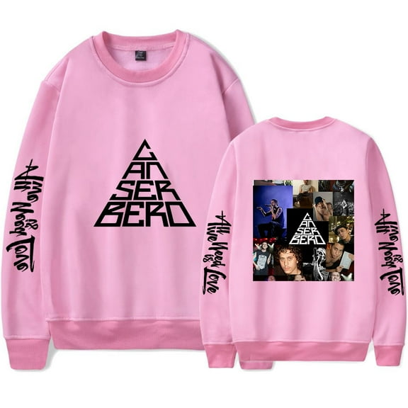 Canserbero Merch Long Sleeve Fashion Classic Print Pullover Unisex Harajuku Streetwear