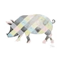 thumbnail image 3 of Pinto, Patricia 18x14 Black Modern Framed Museum Art Print Titled - The Plaid Pig, 3 of 5