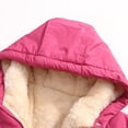 thumbnail image 4 of Kogui Rain Jacket Girls Girls Fleece Lined Jacket Warm Windproof Hooded Zip Up Kids Winter Coat with Pockets Sizes 1-14Y (Hot Pink,11-12 Years), 4 of 7