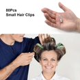 thumbnail image 5 of 80 pinzas de pelo de metal con pico de pato para mujer, horquillas plateadas para pelo largo, pinzas de cocodrilo para rulos de pelo grueso, salón, 5 of 5