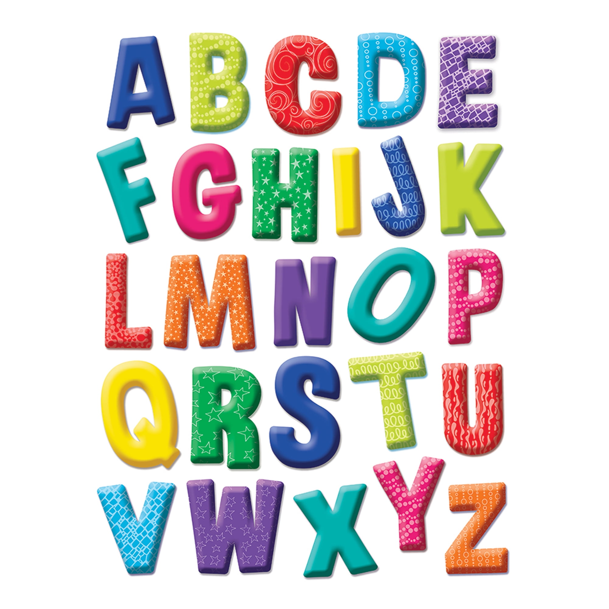 Eureka Color My World Alphabet Window Clings, 12 Sheets