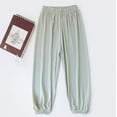 thumbnail image 5 of SGFCWSX Girls Sweatpants Elastic Waist Soft Loose Fit Jogger Pants with Elastic Cuffs for Kids Mint Green Size 9 Years, 5 of 5