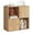 Natural, variant on Costway 4-Cube Bookcase with Dual Anti-Tipping Kits & 2 Cabinets Storage Organizer White