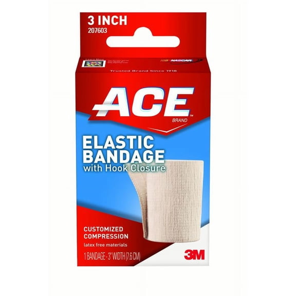 3M ACE Elastic Bandage Beige NonSterile 3 Inch Width 72 Ct