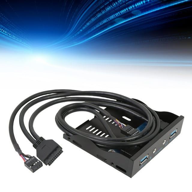 Panel Frontal De La Unidad De Disquete, Cubo Del Panel Frontal USB 3.0, 3.5 Pulgadas Bay De Disco, 19 Pin A Panel De Interfaz De Sonido HD USB3.0 Para Estuches De Computadora,
