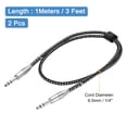 thumbnail image 2 of Uxcell Guitar Instrument Cable Straight to Straight Black White 3 Feet, 1/4 inch 2 pack, 2 of 6