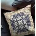 thumbnail image 4 of 26" X 26" Yellow And Navy Broadcloth Floral Throw Pillow, 4 of 4