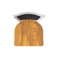 thumbnail image 3 of 870 Hadleigh 25" Swivel Counter Stool with Anodized Nickel Finish and Medium Oak Seat and Black Vinyl Back, 3 of 5