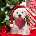 thumbnail image 2 of Juego de pañuelos navideños para perros ADOGGYGO, tamaño pequeño, rojo y verde, 2 of 6