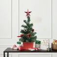 thumbnail image 5 of kladzum Mini Christmas Tree Potted Plant Christmas Decorations for Desktop Display 7.87" Small Christmas Tree, 5 of 6
