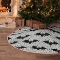 thumbnail image 5 of Daiia Bat Drawing Merry Christmas Tree Skirt , Xmas Large Lace-up Tree Skirt, Santa Snowflakes Rustic Home Decorations New Year Party Farmhouse Decor-48", 5 of 6