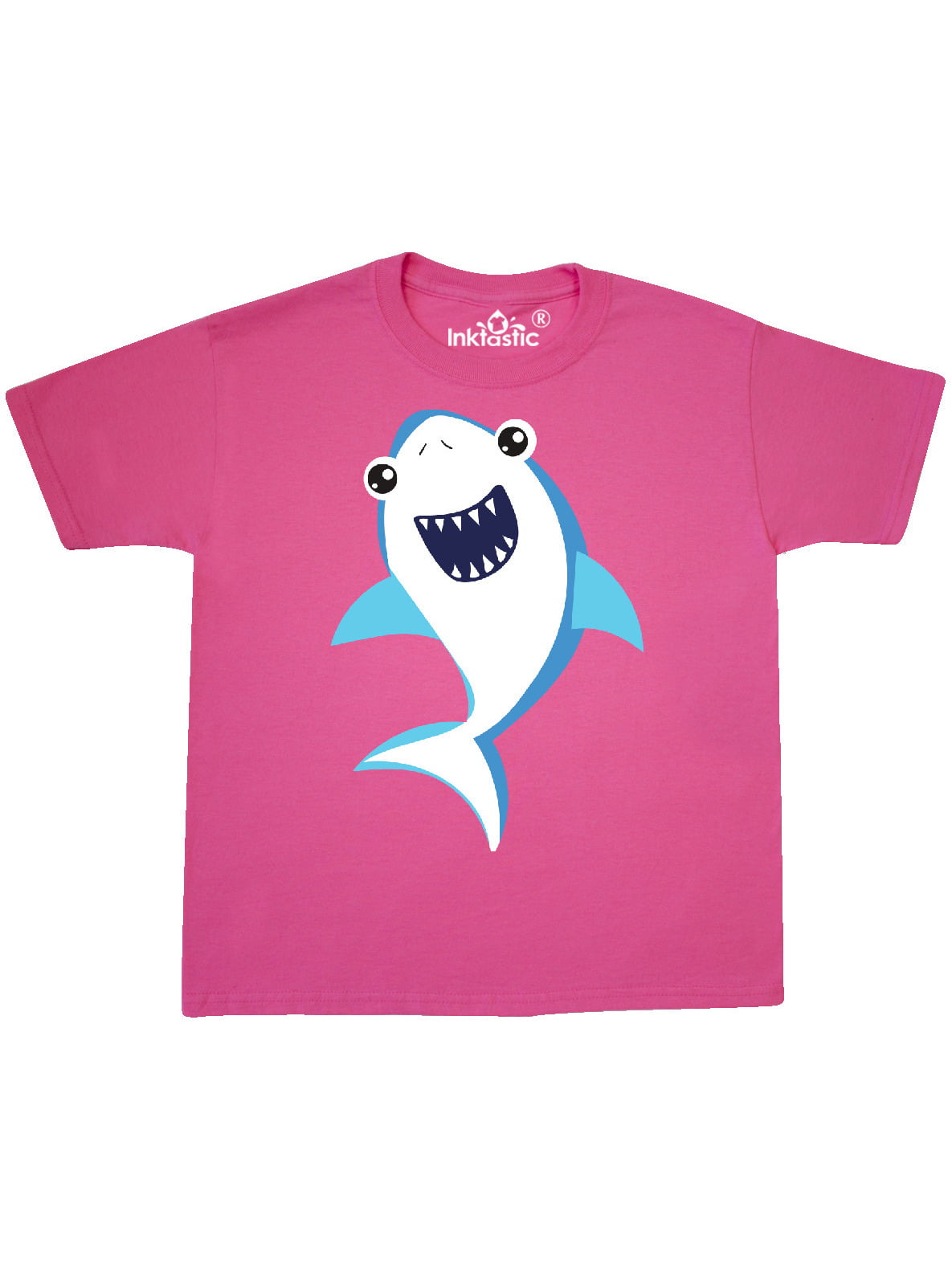 Cute Shark, Little Shark, Blue Shark Youth T-Shirt - Walmart.com ...