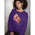 thumbnail image 2 of Pug Cupid Sweatshirt Women -Smartprints Designs, Female Small, 2 of 4