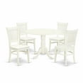 thumbnail image 2 of East West Furniture Dublin 5-piece Wood Dinette Room Set in Linen White, 2 of 10