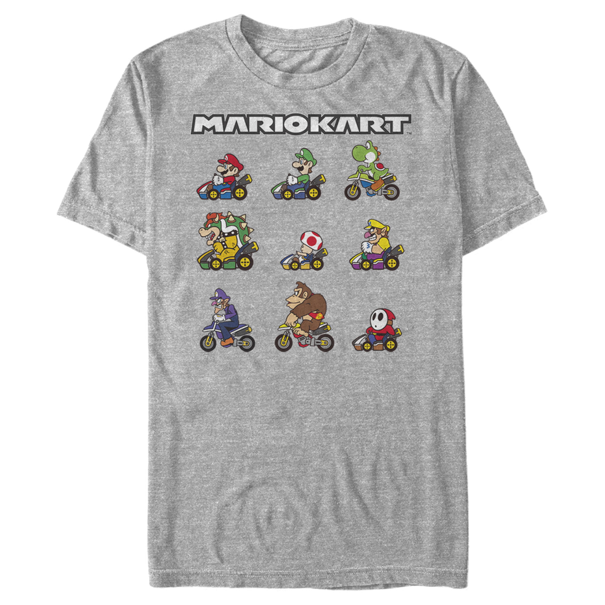 Nintendo - Men's Nintendo Mario Kart Character Panel T-Shirt - Walmart ...
