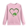 thumbnail image 5 of HAiming St Patricks Day Sweatshirt for Women Long Sleeve T-Shirts Crewneck Shamrock Printed Pullover Tops, 5 of 7
