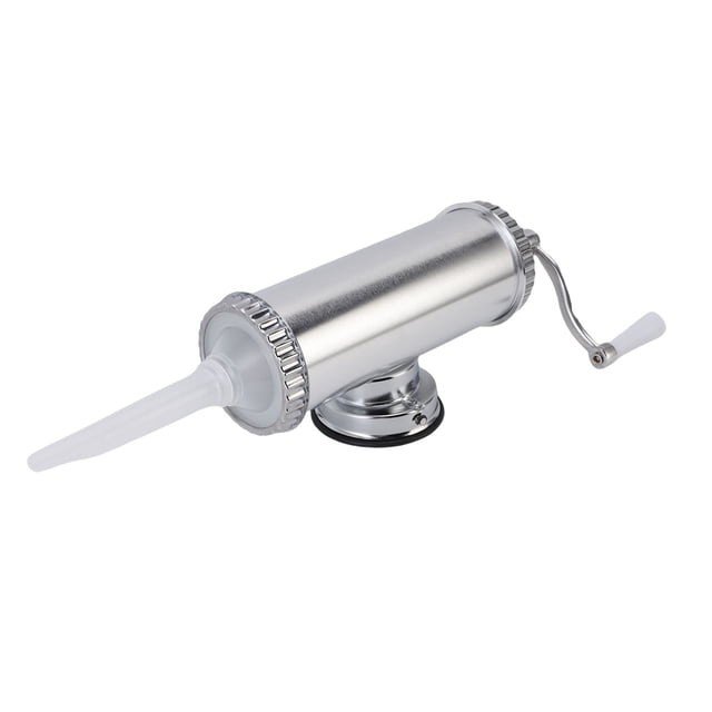 Sausage Stuffer, Stainless Steel Sausage Maker Vertical Manual Meat Filling Kitchen Machine, C Type Clamp, Packed 3 Stuffing Tubes, for Household Commercial Use