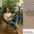 thumbnail image 6 of 55" Papasan Chair Cushion Cover by Vargottam - Waterproof, UV Resistant & Easy to Clean - Fits 50-55 Inch Cushions - Tropical Print, 6 of 7