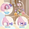 thumbnail image 4 of Crib Mobile with Music and Lights,Mobiles for Cribs, Baby Mobile Arm Toys Hanging for Girls Boys Infants 0-6 6-12 Months, Bassinets Nursery Musical Portable Mobile Clip On Pack and Play, 4 of 7