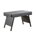 thumbnail image 3 of Anthony 3 Piece Outdoor Wicker Lounge with Cushions and Coffee Table, Grey, Red, 3 of 3