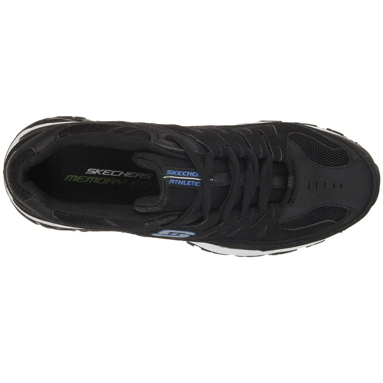 Skechers mens Afterburn Fit fashion sneakers, Black/Royal,14 M - Walmart.com