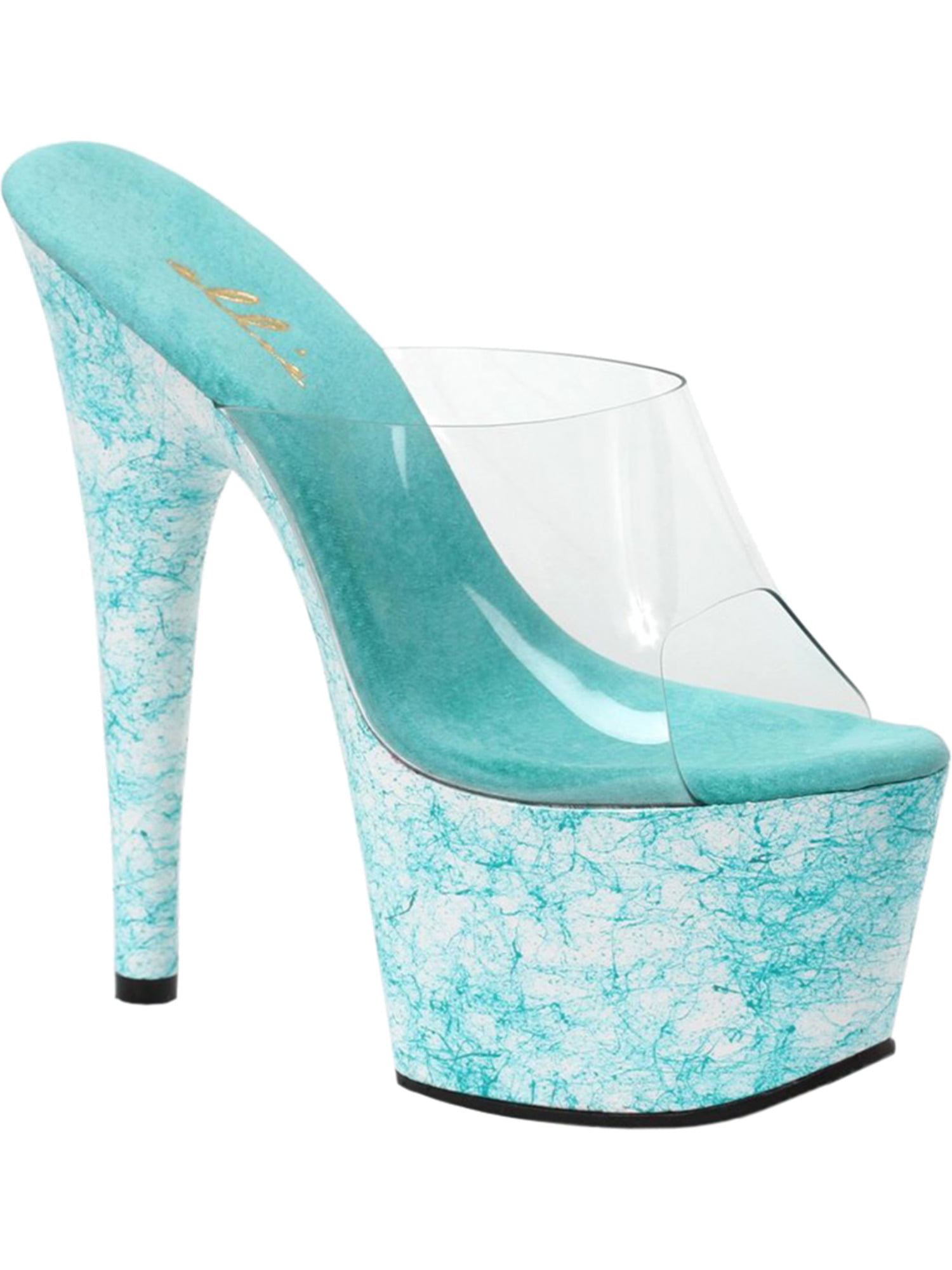White and Light Blue Heels 