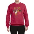 thumbnail image 2 of Wild Bobby, Betty Boop Winking Girl Power Femenist Betty Boop Unisex Crewneck Sweatshirt, Vintage Heather Red, Small, 2 of 5