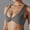 Gray, variant on Front Sports Bras for Women High Support Seamless Deep V Neck Lingerie Soft Comfortable Back Yoga Workout Bralette