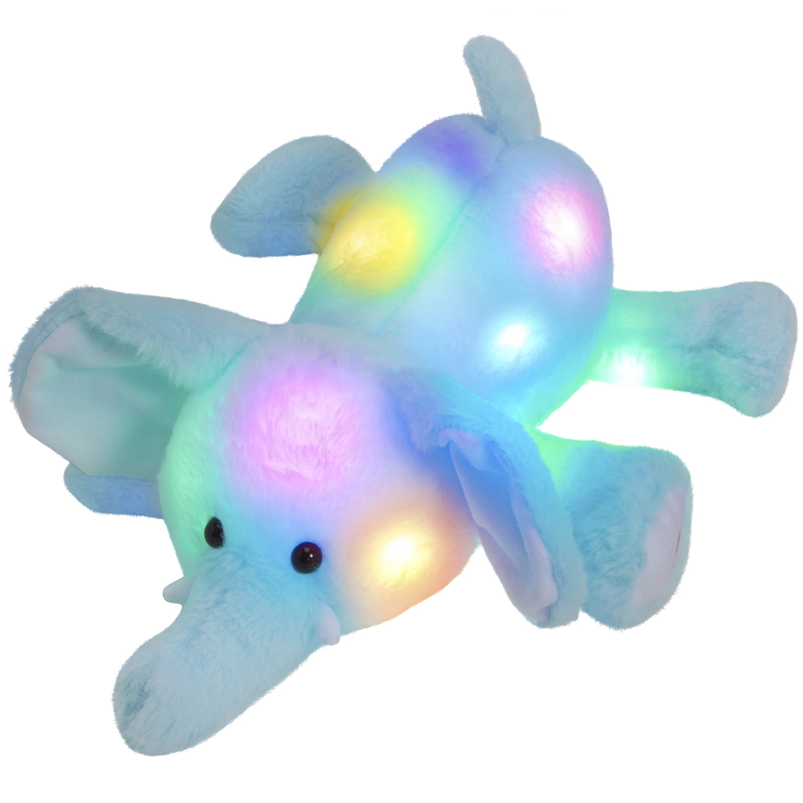 Spark Create Imagine Elephant Gray Blue Rattle Crinkle Soft 15in Plush for sale online 
