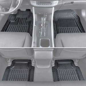 Motor Trend Rubber Car Floor Mats, Trim to Fit, Set of 4