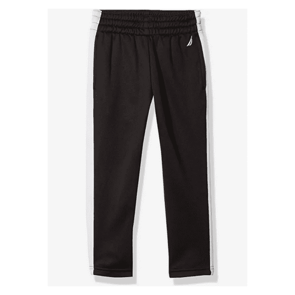 Nautica Boys' Little Athletic Track Pants Black L/G (6)