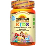 Sundown Naturals Naturals Kids Disney Princess Complete Multivitamin 60 ea (Pack of 6)