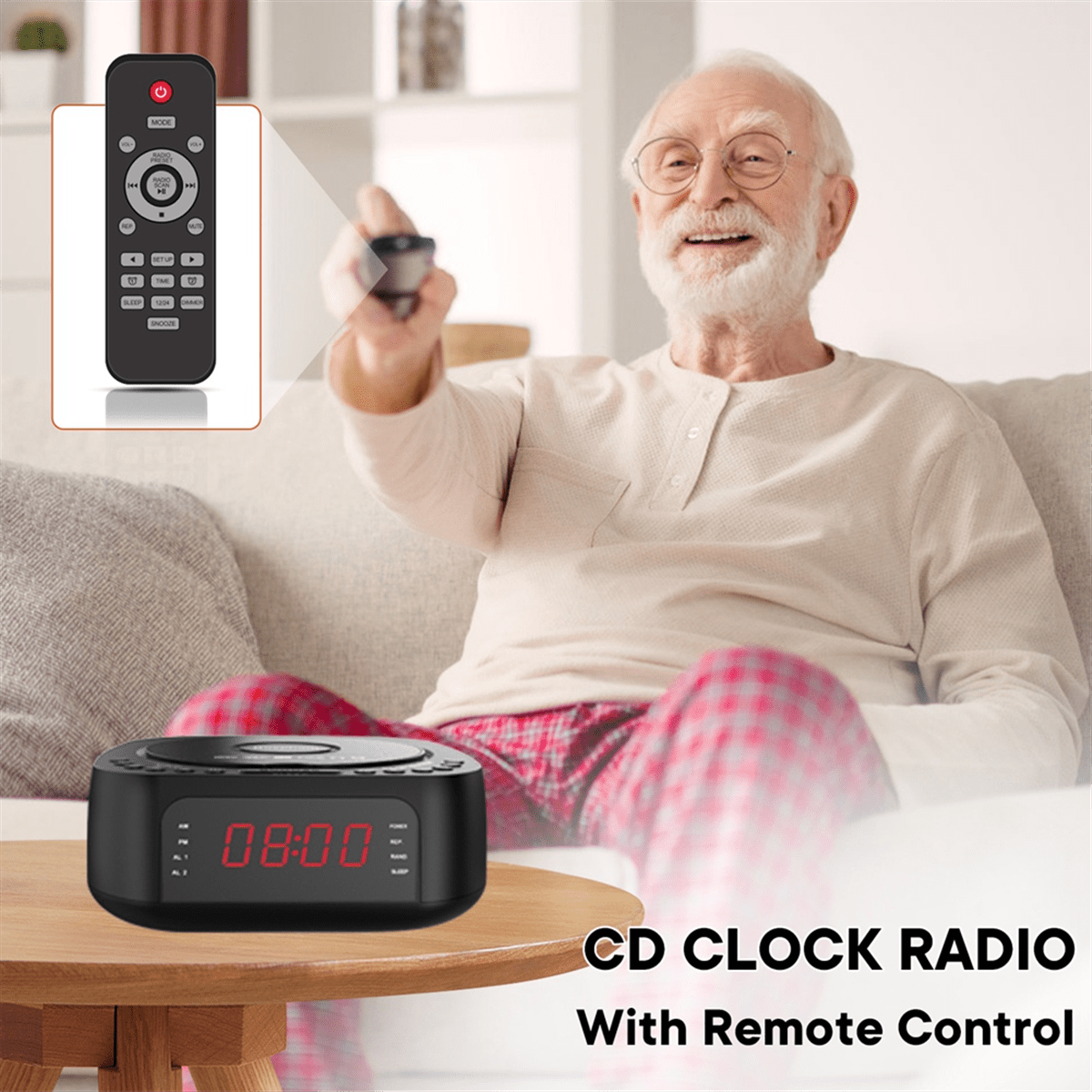 Protable DVD Player VCD Player FM Alarm Clock Radio Bluetooth Speaker Music Player Home CD Player US Plug
