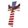 thumbnail image 4 of Ebros Patriotic USA American Flag With Soaring Bald Eagle Wall Cross Plaque, 4 of 6