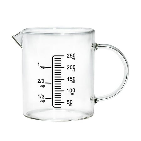 

Measuring Cups 250/500ml Resistant Coffee Measure Mug Household Baking Tool - 250ml