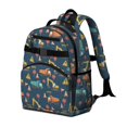 thumbnail image 2 of Excavator and Dump Truck Blue Pattern Cute School Backpack Bag for School with Padded Back and Adjustable Shoulder Straps 15.25"x11.5"x5.25", 2 of 5