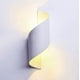 thumbnail image 1 of Aplique de pared LED moderno de 10 W con carcasa de aluminio, resistente al agua IP65, iluminación superior/inferior, blanco cálido de 3000 K para uso interior/exterior (blanco), 1 of 5