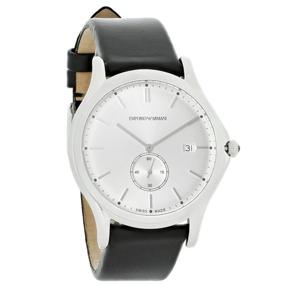 Emporio Armani Classic Slim Men's Black Leather Quartz Watch ARS1002