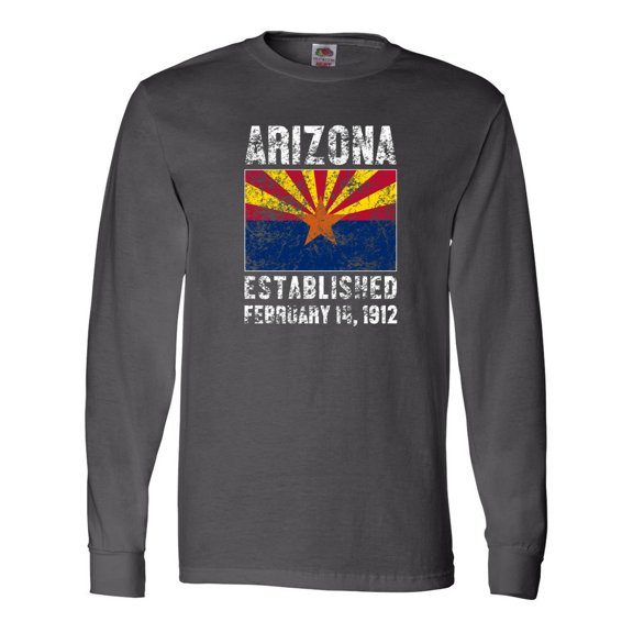Inktastic Established February 14, 1912 Arizona Flag Long Sleeve T-Shirt