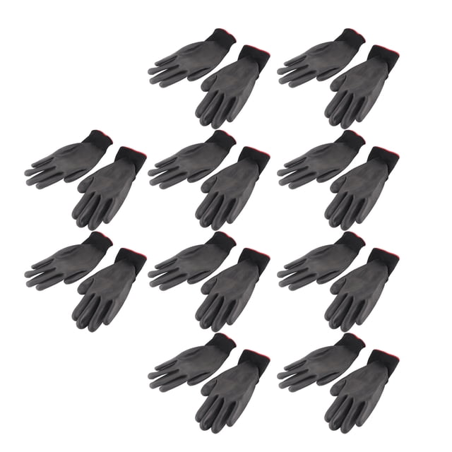 Guantes antideslizantes, 10 pares de guantes de punto sin costuras antiestáticos con pegamento de PU y diseño de última generación