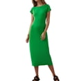 thumbnail image 2 of Women's 2024 Summer Short Sleeve Tshirt Dress Casual Crew Neck Beach Long Maxi Dresses, 2 of 6