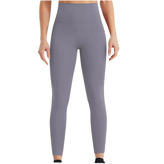 Timegard Pantalon de Gym pour Femmes Taille Haute Extensible Leggings d'Entraînement Moulants Pantalon de Yoga Course en Plein Air