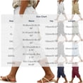 thumbnail image 3 of Tdoqot Womens Plus Size Cotton Linen Capris with Pockets- Baggy Lace Trim Casual Elastic Waist Drawstring Summer Trendy Pants Army Green Size L, 3 of 6